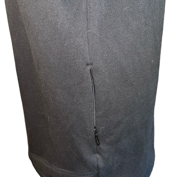 Athleta Women's Tunic S Black Sweatshirt or Mini Dress Side Zip Neck Pullover - Picture 10 of 14